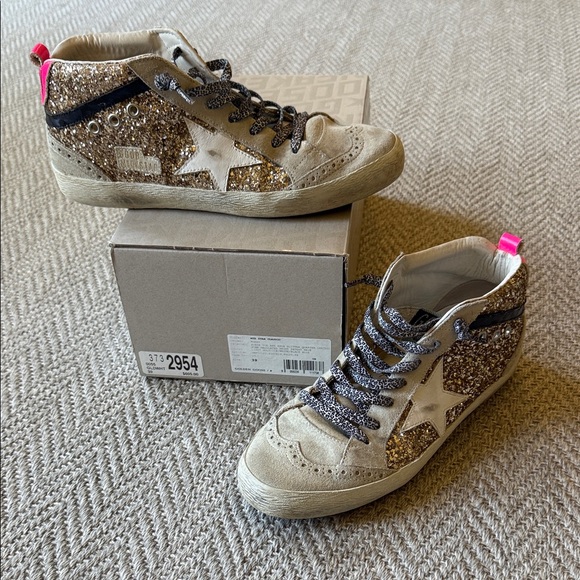 Golden Goose Womens Glitter Mid Star Classic - Picture 1 of 6